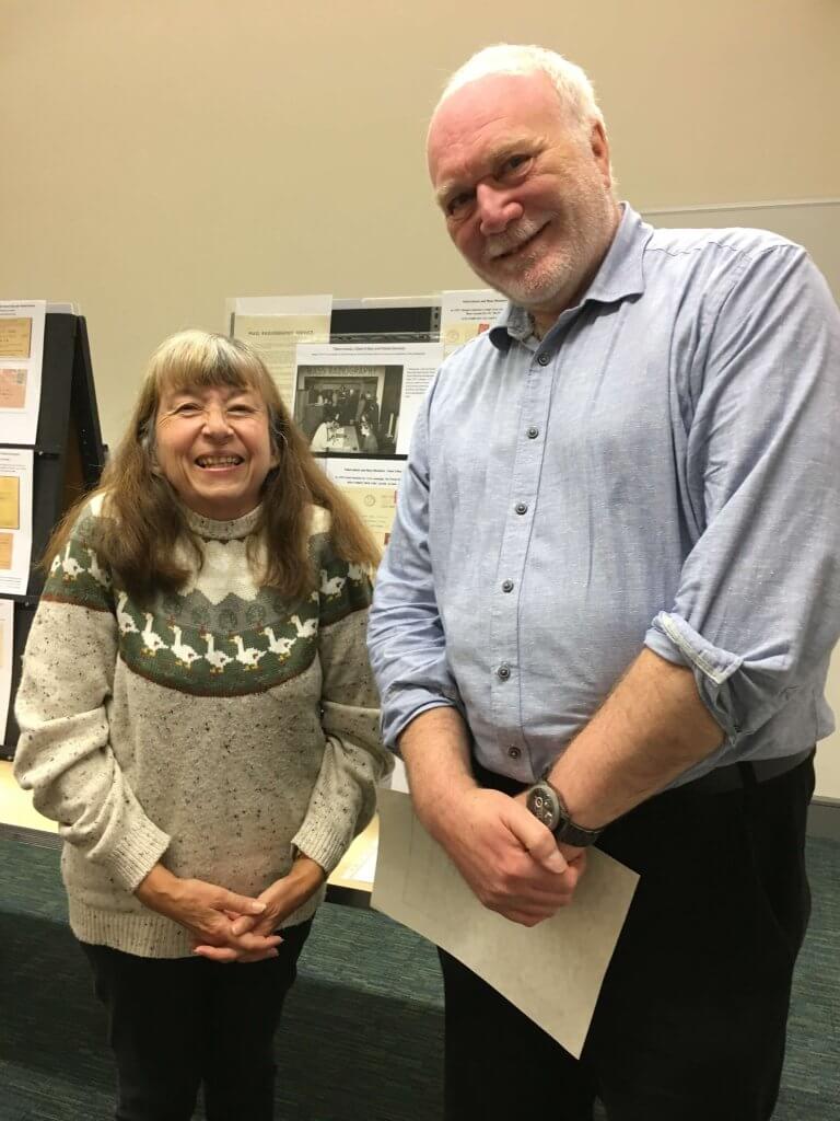 Dr Geoff Cook and Carol Slater