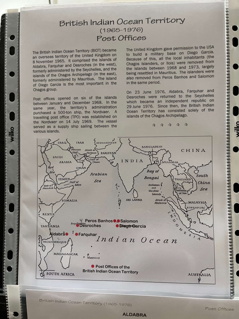 Visit from Ellesmere Port Philatelic Society - British Indian Ocean Territories