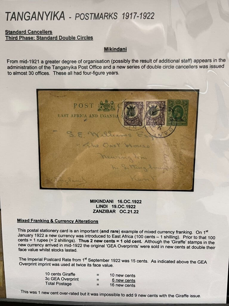 Tanganyika Postal History | Northwich Philatelic Society