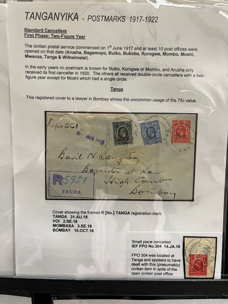 Tanganyika Postal History | Northwich Philatelic Society