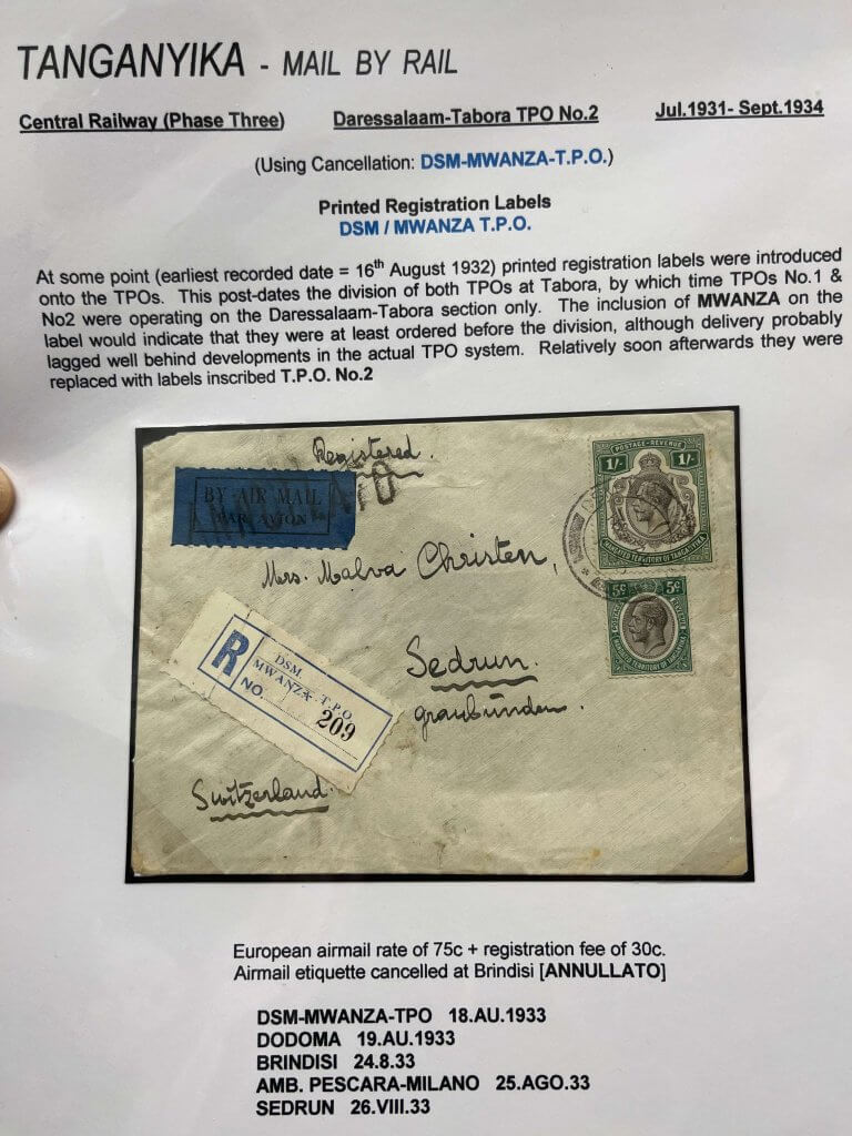 Tanganyika Postal History | Northwich Philatelic Society