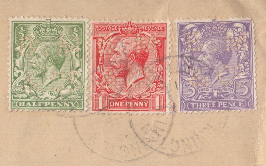 Northwich cover with stamps perfinned 'BM' for Brunner Mond and Winnington cancel