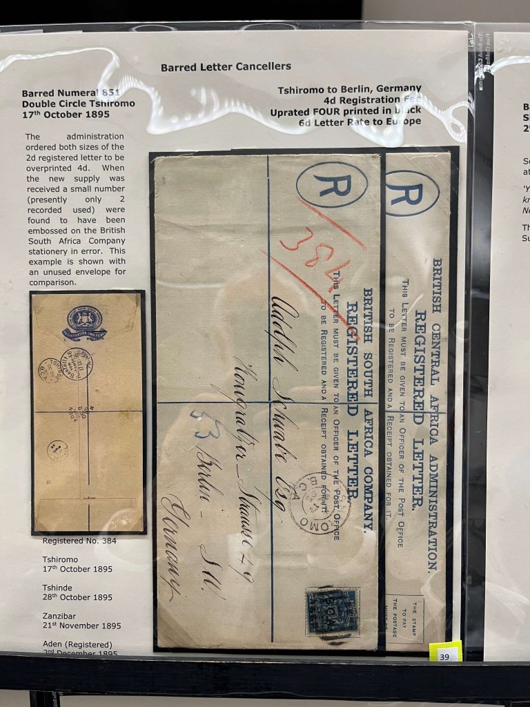 The Early Postal History of British Central Africa | Northwich Philatelic Society November 2025