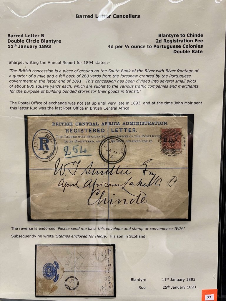The Early Postal History of British Central Africa | Northwich Philatelic Society November 2025