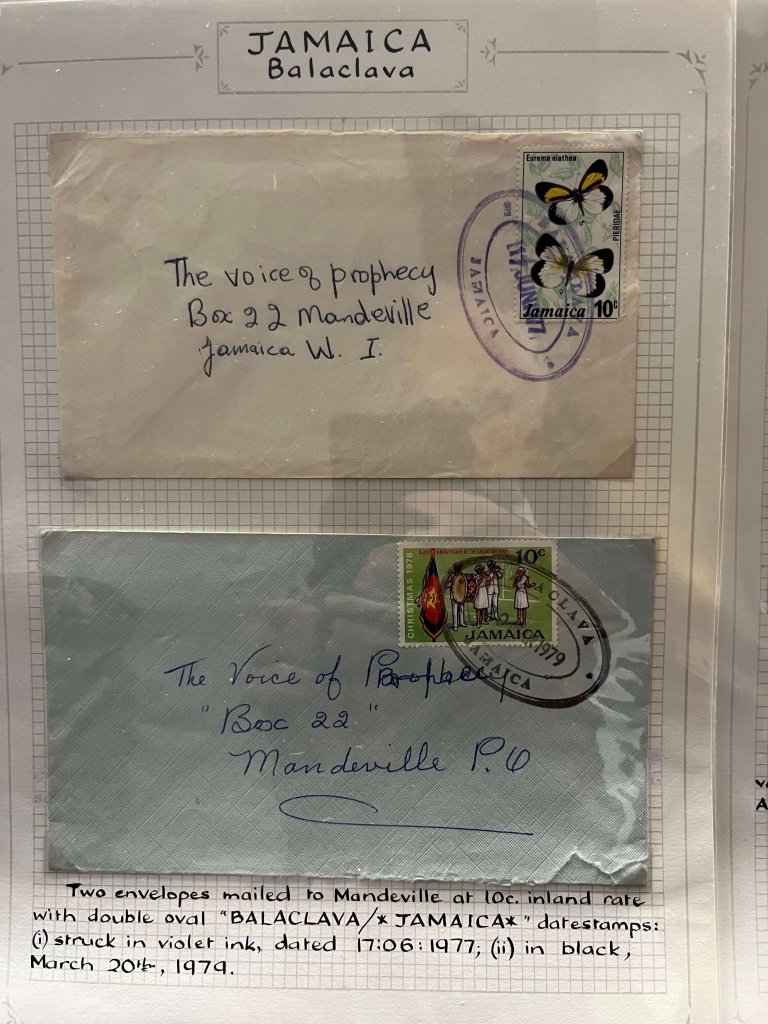 The Postal History of Sale and Jamaican Parish cancels | Northwich Philatelic Society