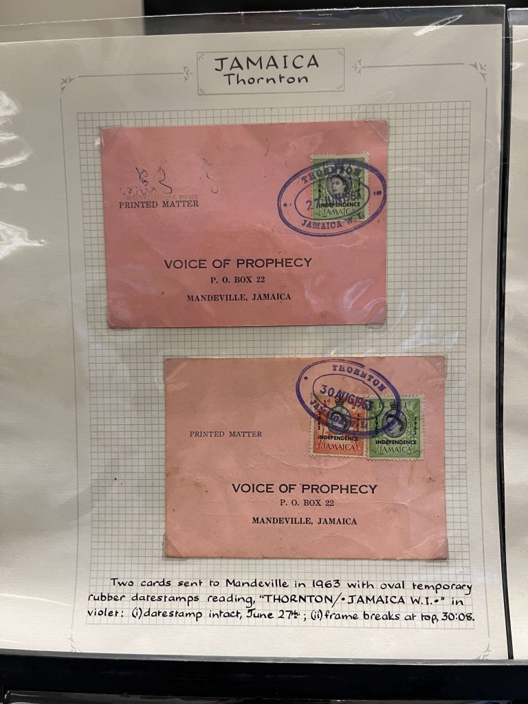 The Postal History of Sale and Jamaican Parish cancels | Northwich Philatelic Society