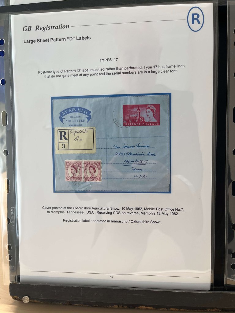 G.B. Registered Mail | Northwich Philatelic Society