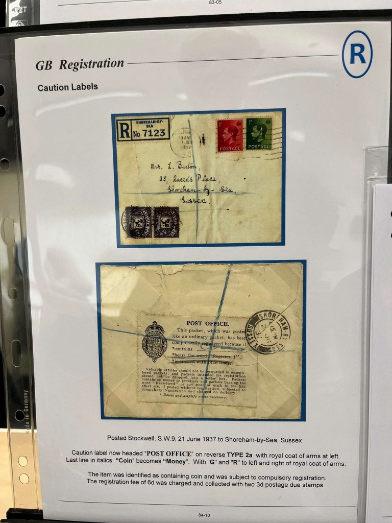 G.B. Registered Mail | Northwich Philatelic Society