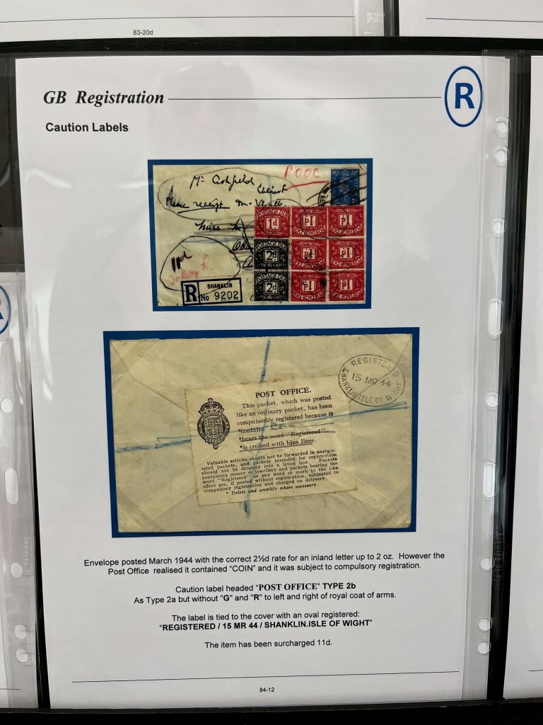 G.B. Registered Mail | Northwich Philatelic Society