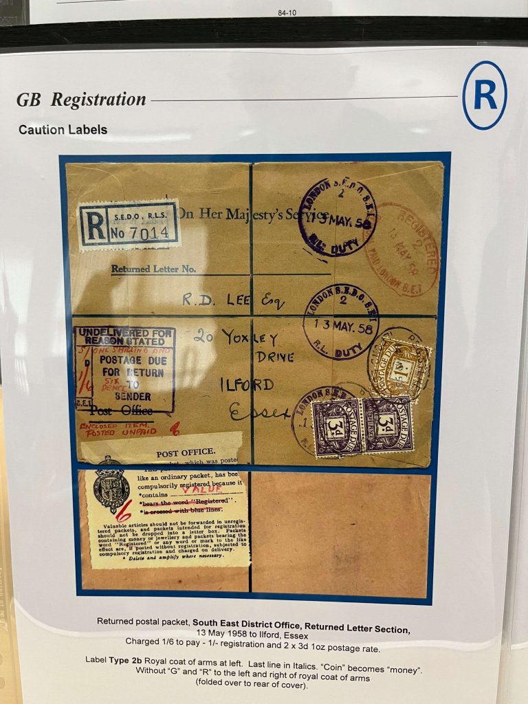 G.B. Registered Mail | Northwich Philatelic Society